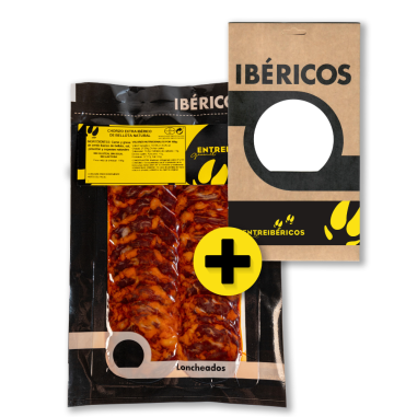 Chorizo Extra Ibérico Bellota NATURAL - LONCHEADO 100 Gr.